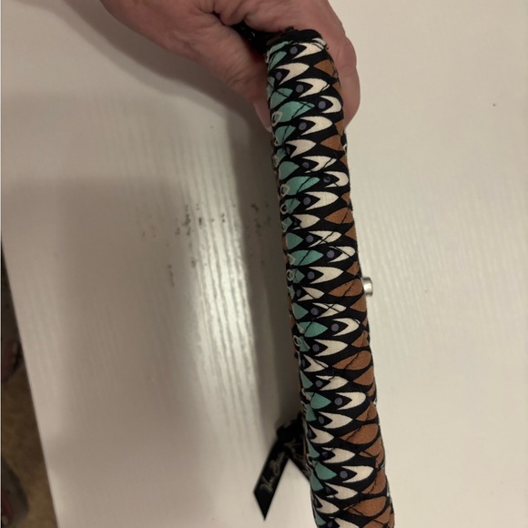 Vera Bradley Teal and Brown Patterned Turnlock Wallet - Picture 3 of 16